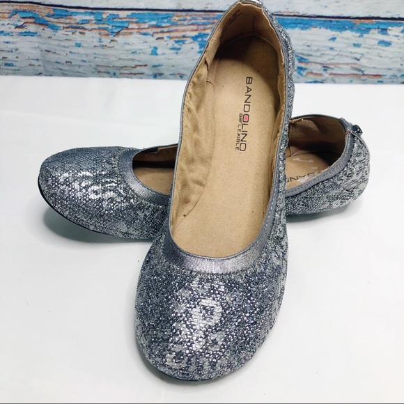 Bandolino Shoes - Bandolino Silver Sparkly Ballet Flats Sz 6.5